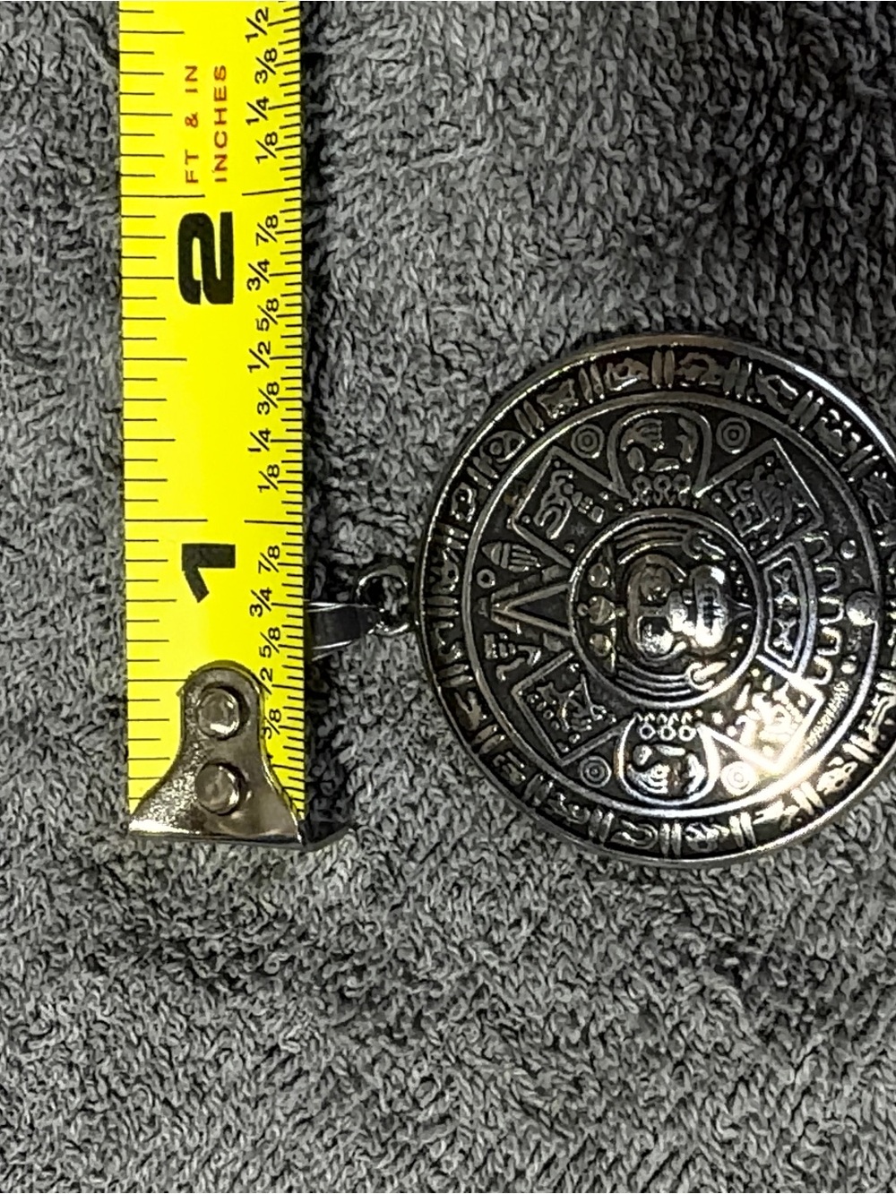 Aztec Calendar Decorative Medallion Pendant - Home Accents